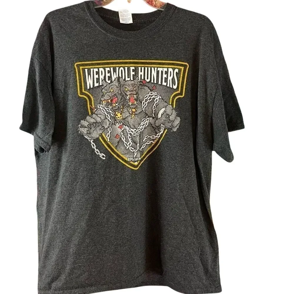 Werewolf Hunters Graphic Print Shirt Mens Size XL RPGCrate Cotton Poly Blend